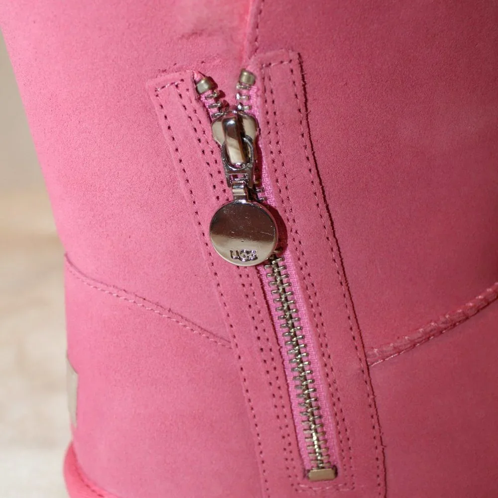 NIB UGG YOUTH 4 5 6 WOMEN'S 6 7 8 WATER RESISTANT‎ BAILEY ZIP SHORT SUEDE BOOTS